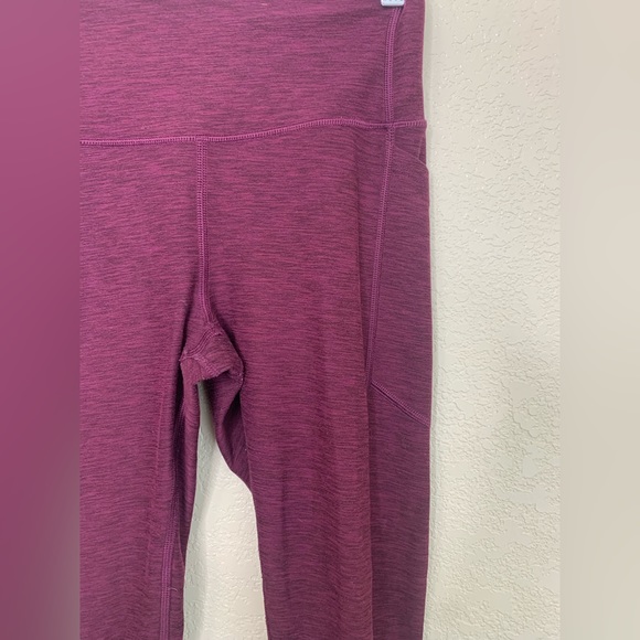 Victoria Secret 7/8 Plum Purple Leggings Size Medium With Size Pockets - Picture 2 of 12